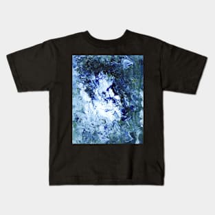 Blue Crystal Rock Abstract Art Design Kids T-Shirt